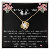 Thumbnail for To My Mother Necklace With Personalized Message-From Son-Gifts For Mom