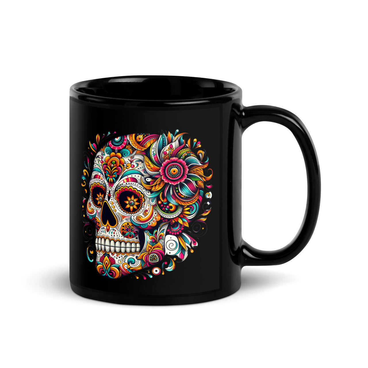 Sugar Skull Day Of The Dead Black Gothic Coffee Mug Gift