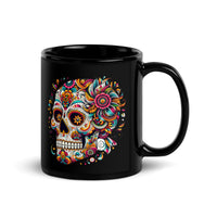 Thumbnail for Sugar Skull Day Of The Dead Black Gothic Coffee Mug Gift