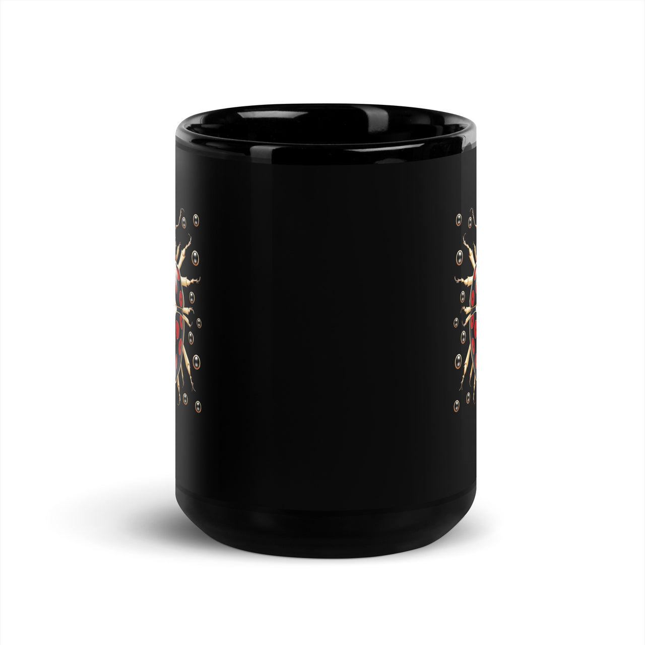 Ladybug | Insect | Lady Beetle Black Coffee Mug