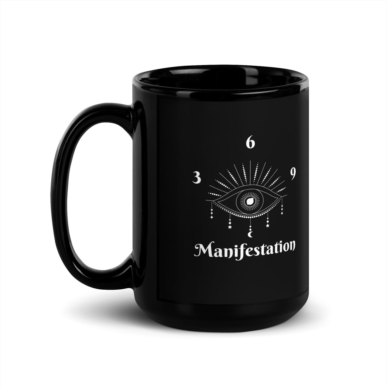 Manifestation 369 Method  Black Glossy Coffee Mug