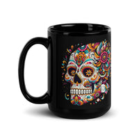 Thumbnail for Sugar Skull Day Of The Dead Black Gothic Coffee Mug Gift