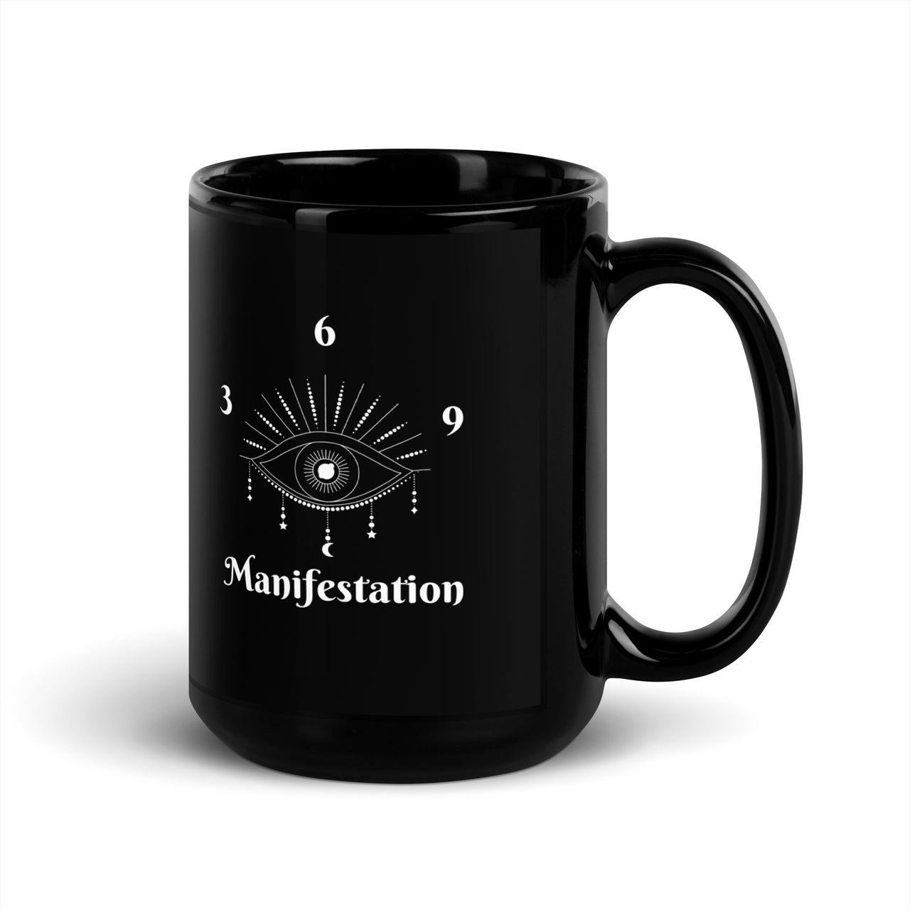 Manifestation 369 Method  Black Glossy Coffee Mug