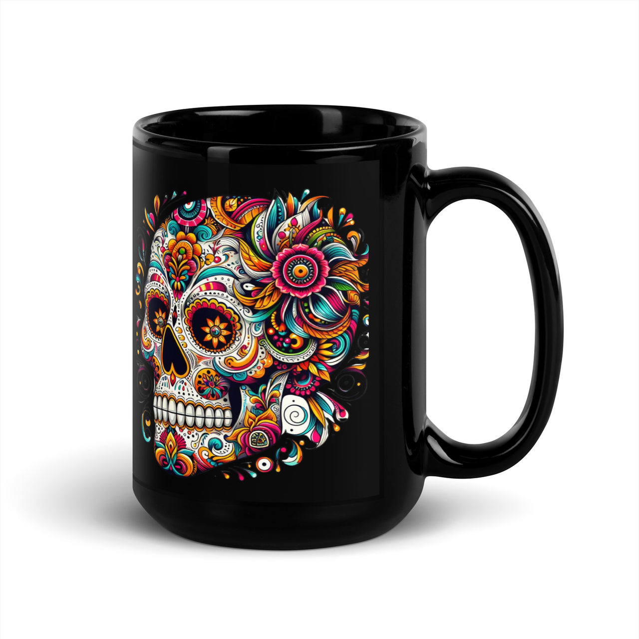 Sugar Skull Day Of The Dead Black Gothic Coffee Mug Gift