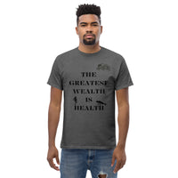 Thumbnail for Health Is Wealth Healthy Eating Healthy Lifestyle Vegan Vegetarian Fitness Workout Tshirt