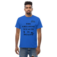 Thumbnail for Health Is Wealth Healthy Eating Healthy Lifestyle Vegan Vegetarian Fitness Workout Tshirt