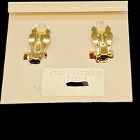 Thumbnail for D'ORLAN Paris 22K Triple Plated Heart & Rhinestone Crystal Clip On Earrings