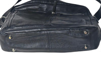 Thumbnail for Danier Leather Messenger Laptop Bag-Black Soft Pebbled Leather Briefcase 16 x 12