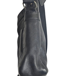 Thumbnail for Danier Leather Messenger Laptop Bag-Black Soft Pebbled Leather Briefcase 16 x 12