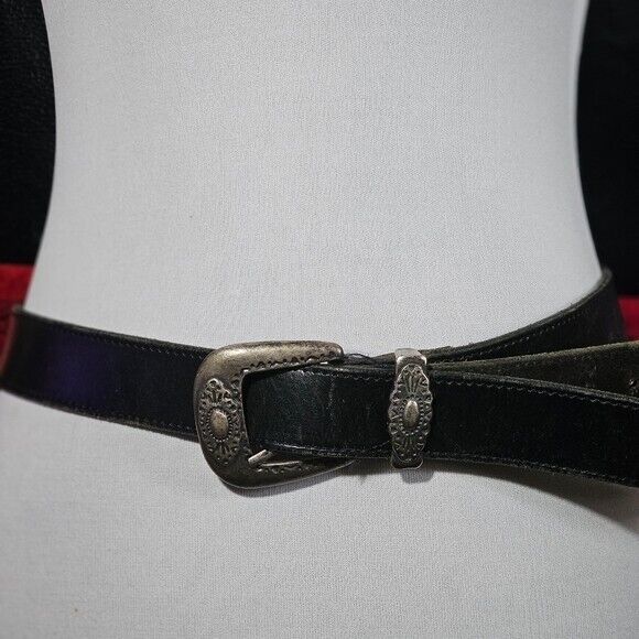 Kudos Black Genuine Leather Belt Size 42-Made In Canada-Bronze Buckle