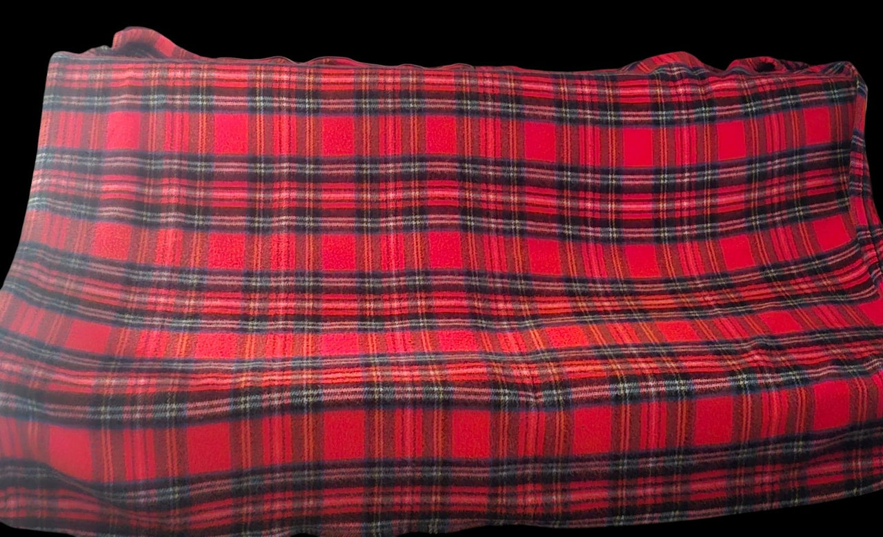 Vintage Tennessee Woolen Mills Tartan Plaid Acrylic Snap Stadium Blanket Throw