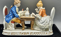 Thumbnail for Vintage Porcelain Colonial Couple Playing Cards Porcelain Figurines