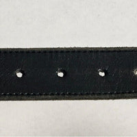 Thumbnail for Kudos Black Genuine Leather Belt Size 42-Made In Canada-Bronze Buckle