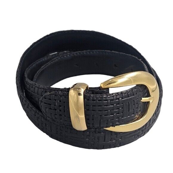 Kudos Belt Basket Weave Design Black Size 42 Made In Canada