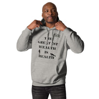 Thumbnail for Health Is Wealth Healthy Eating Healthy Lifestyle Vegan Vegetarian Fitness Workout Hoodie