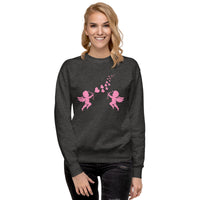 Thumbnail for Pink Cupid Angel Valentine's Day Hearts Womens Sweatshirt