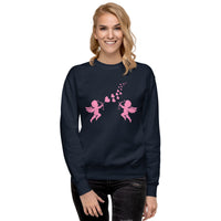 Thumbnail for Pink Cupid Angel Valentine's Day Hearts Womens Sweatshirt