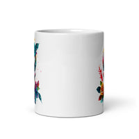 Thumbnail for Sugar Skull Day Of The Dead Floral Novelty Gothic Gift Coffee Cup Mug -White