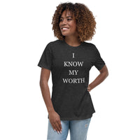 Thumbnail for I Know My Worth-Womens Motivational T-Shirt
